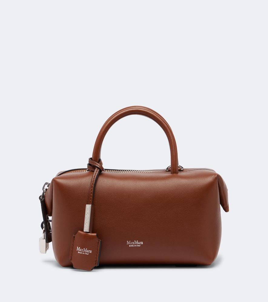 max mara small leather top-handle bag