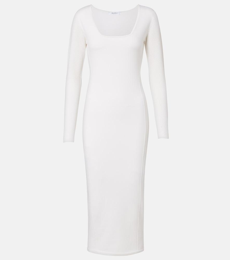 max mara sophia wool-blend midi dress