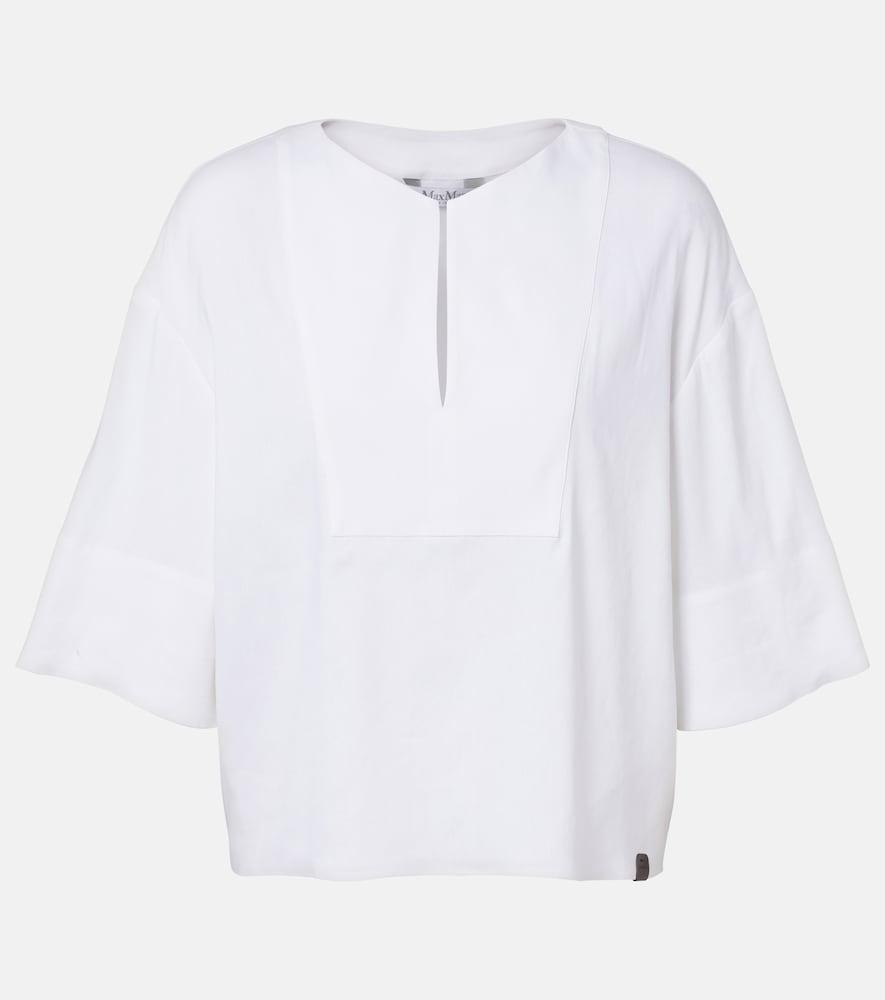 max mara sospiro linen-blend top