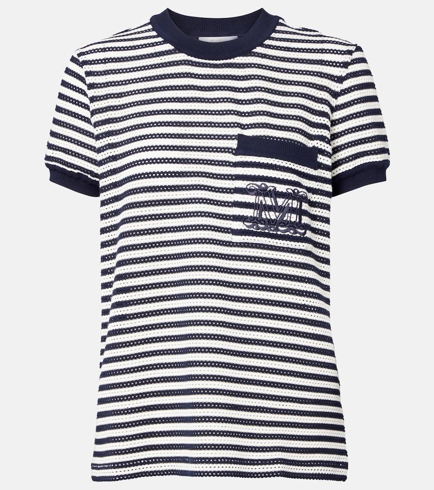 max mara striped cotton-blend jersey t-shirt