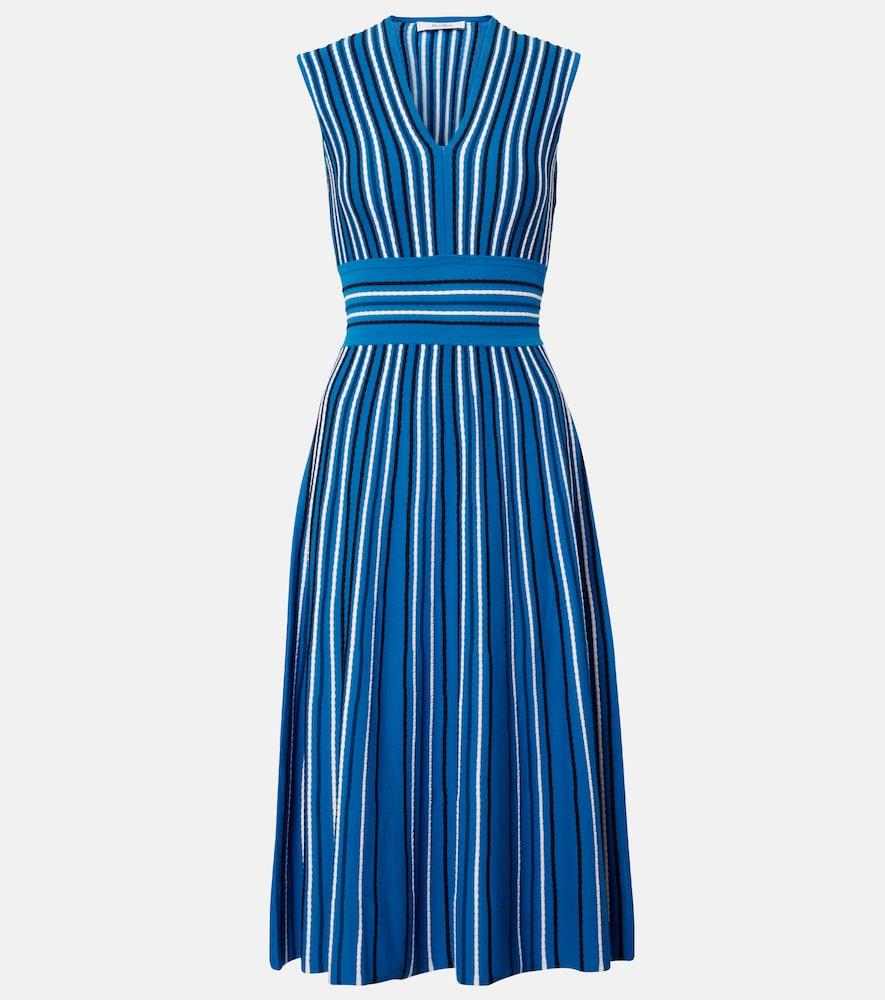 max mara striped knitted midi dress