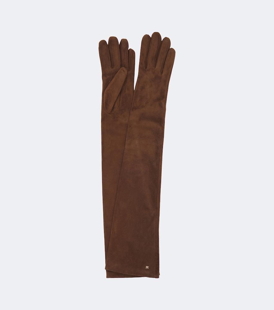max mara suede gloves