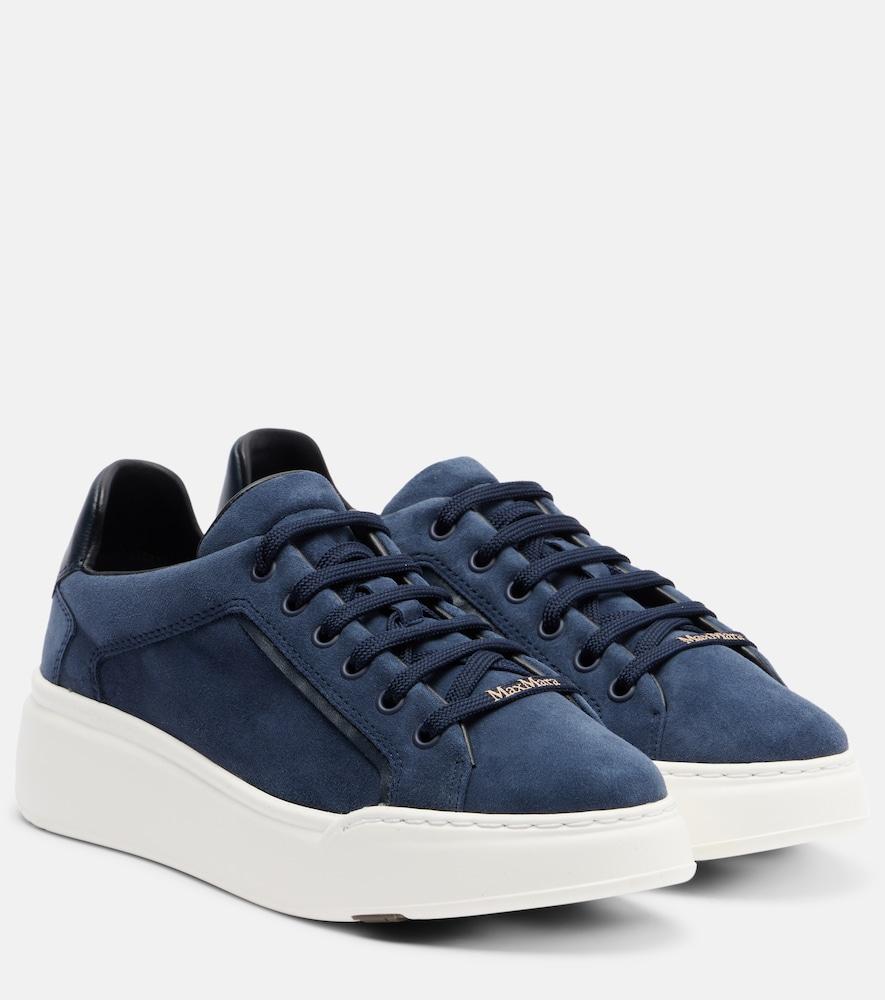 max mara suede platform sneakers