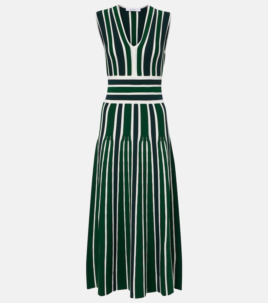 max mara tallone striped maxi dress