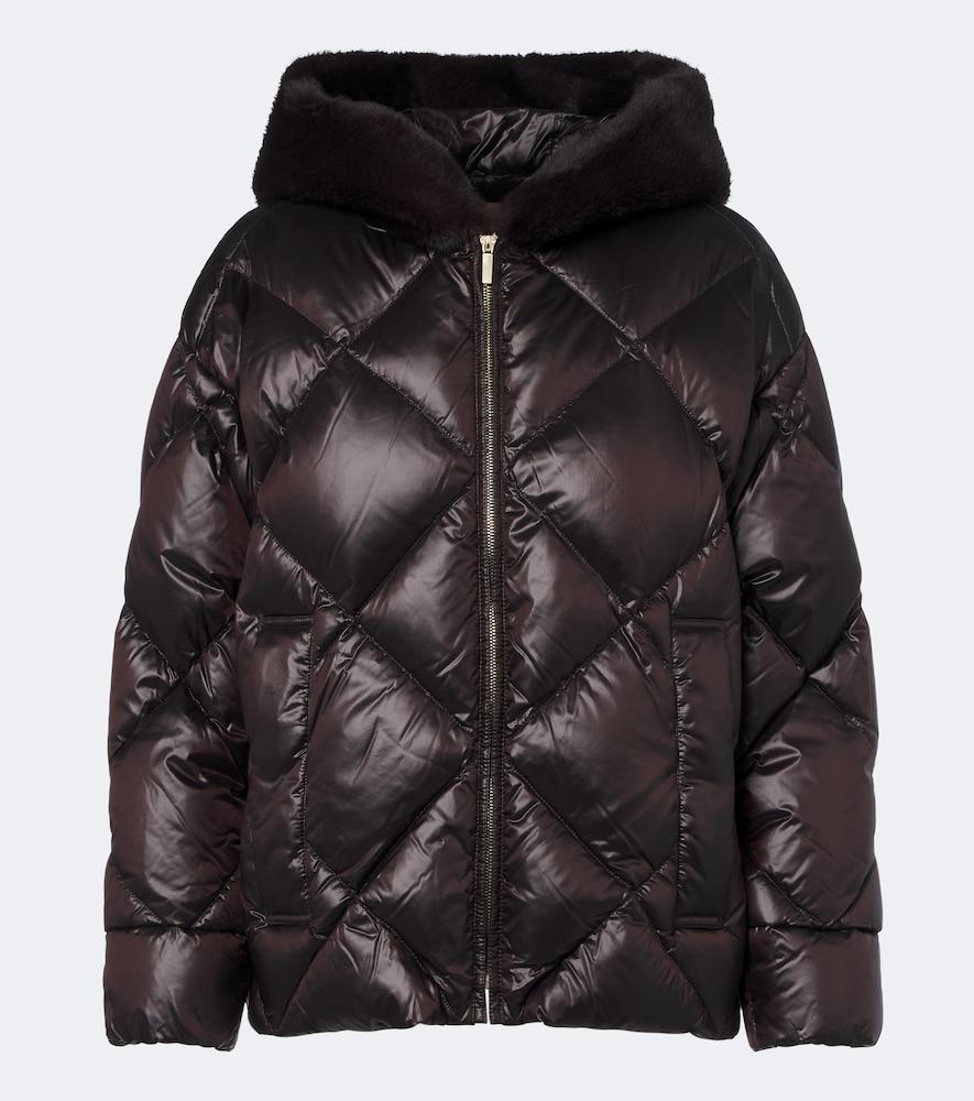 max mara the cube hooded quilted down jacket