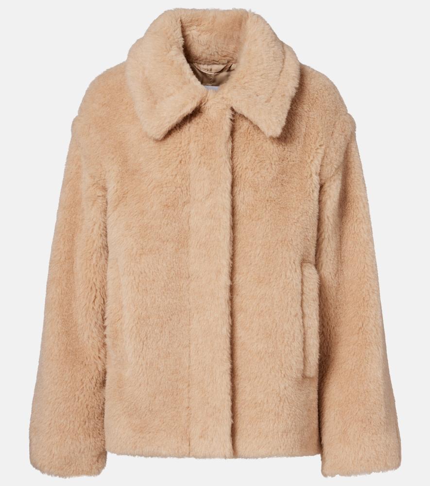 max mara tritone cropped teddy jacket