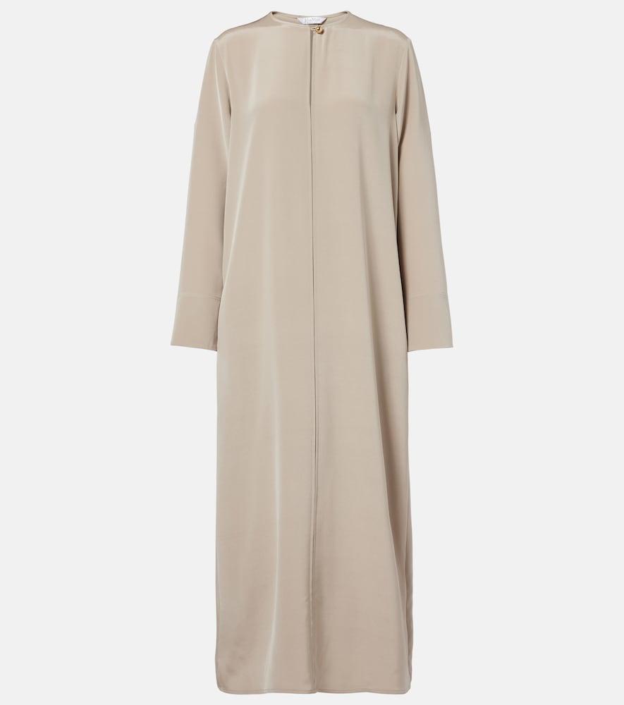 max mara unghia silk-blend midi dress