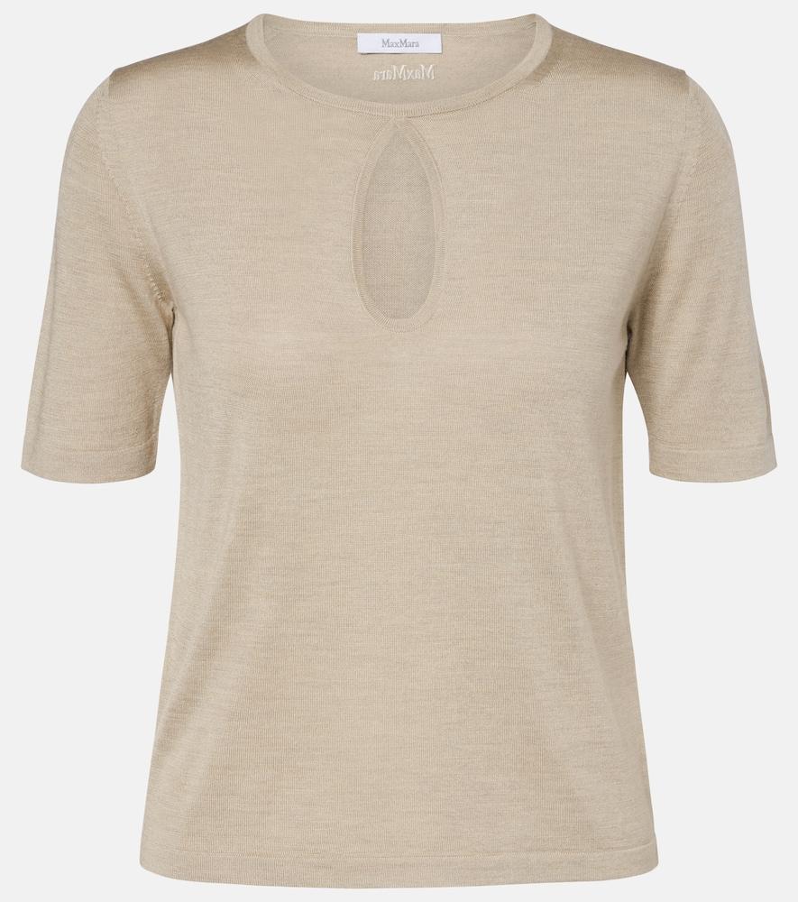 max mara valido silk and cashmere top