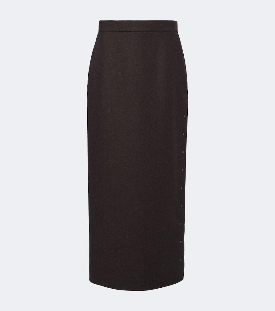 max mara virgin wool maxi skirt