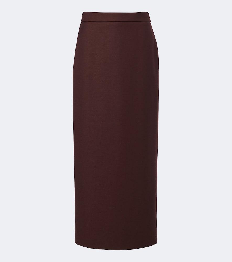 max mara virgin wool maxi skirt