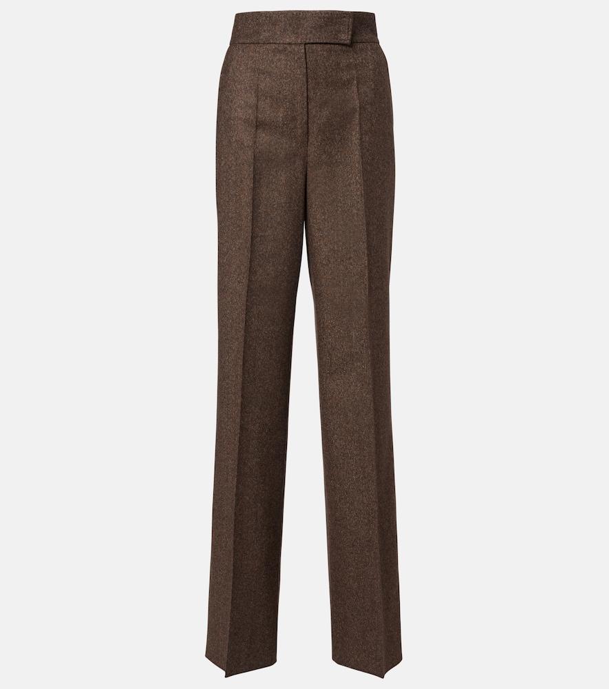 max mara virgin wool straight pants