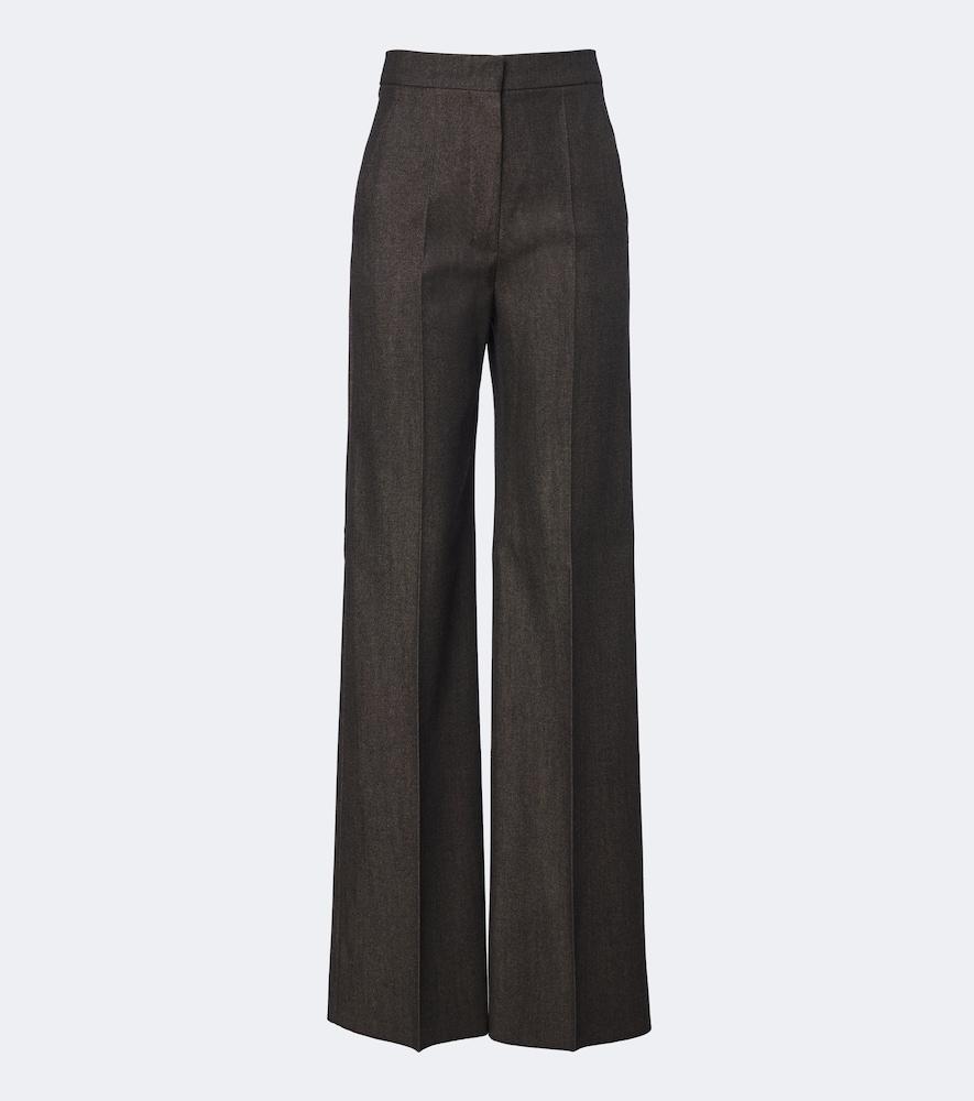 max mara virgin wool wide leg pants
