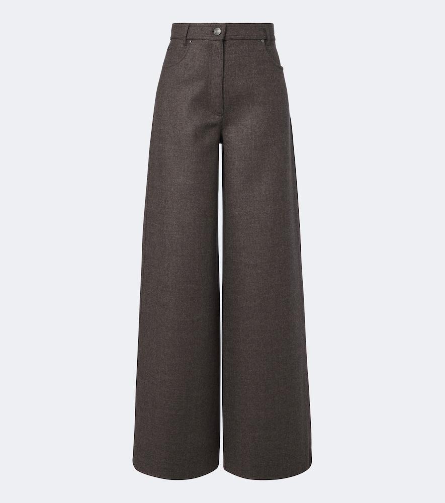 max mara virgin wool wide-leg pants