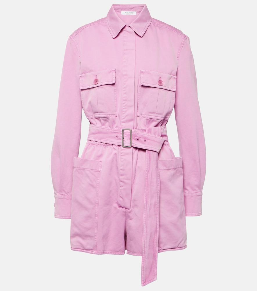 max mara visiera cotton drill playsuit