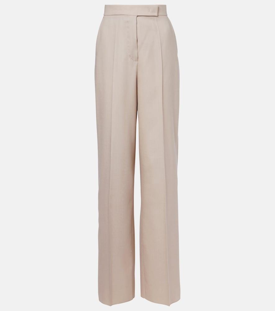 max mara wool, mohair, and silk wide-leg pants