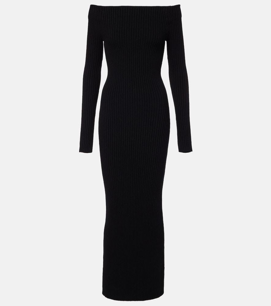 max mara wool and cashmere-blend maxi dress