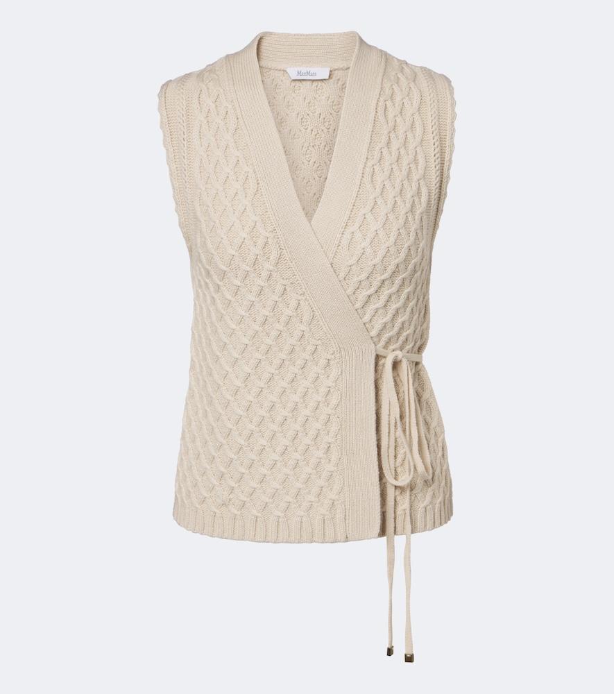max mara wool and cashmere wrap cardigan