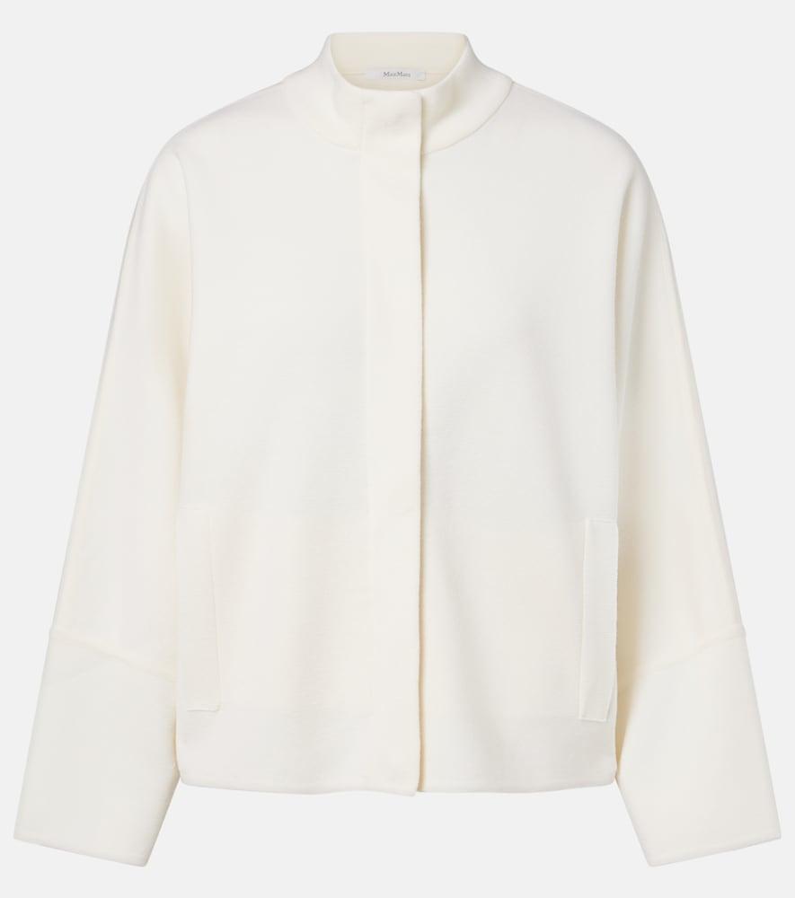 max mara wool zip-up cardigan