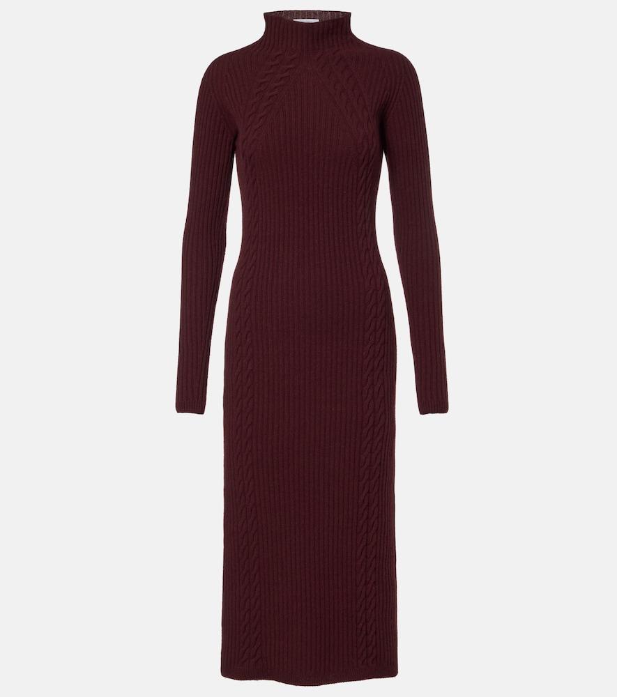 max mara zelanda wool and cashmere midi dress