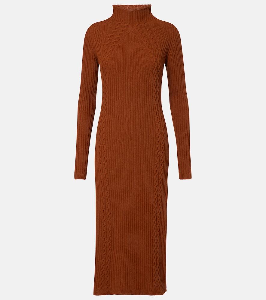 max mara zelanda wool-blend midi dress