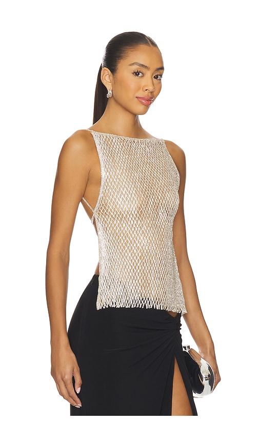 may mashiah alice top in metallic silver. - size m (also in s)
