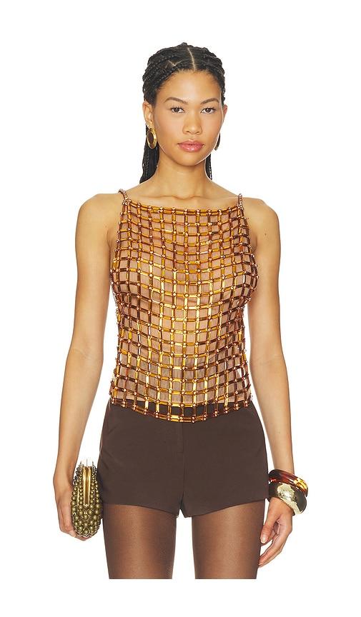 may mashiah noa top in brown. - size m (also in s)