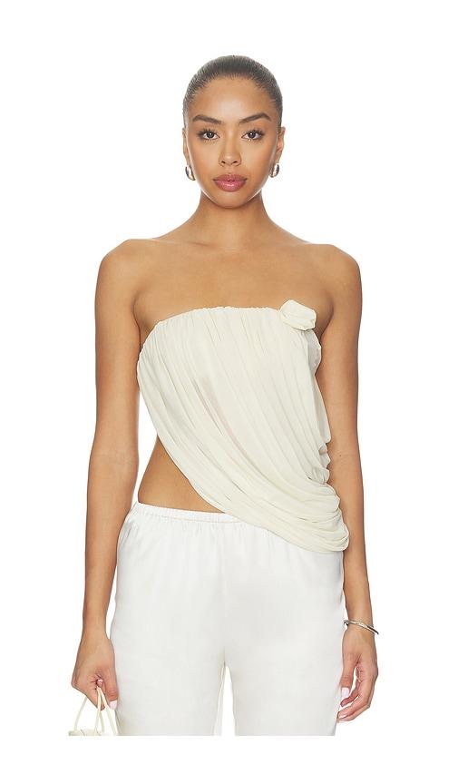 maygel coronel linea top in white. - size m/l (also in xl/xxl)
