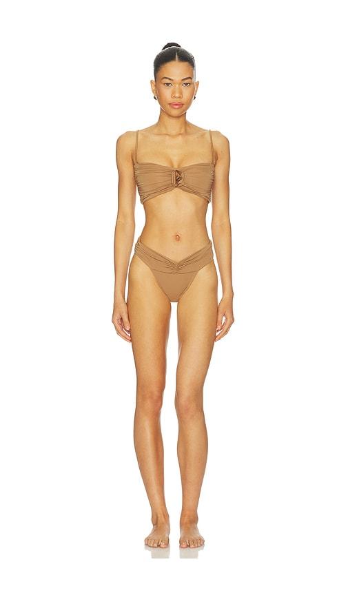 maygel coronel nimys bikini set in brown.