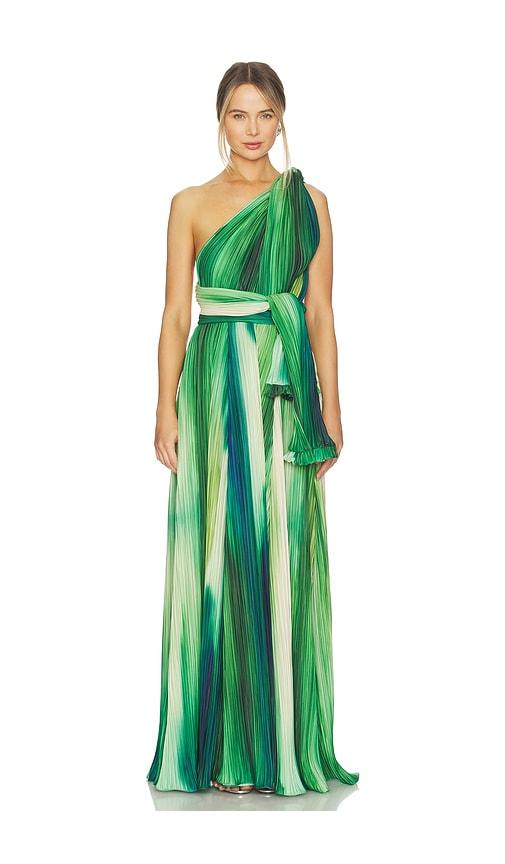 mayle vasquez affluent maxi dress in green. - size l (also in xs, m)