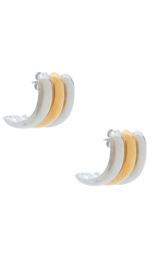 mazin jewels maya earrings in metallic silver,metallic gold.