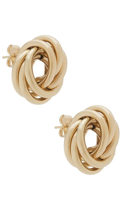 mazin jewels milan earrings in metallic gold.