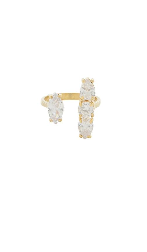 mazin jewels seraphine ring in metallic gold.