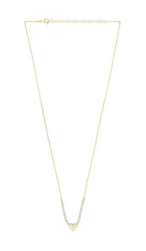 mazin jewels solace necklace in metallic gold.