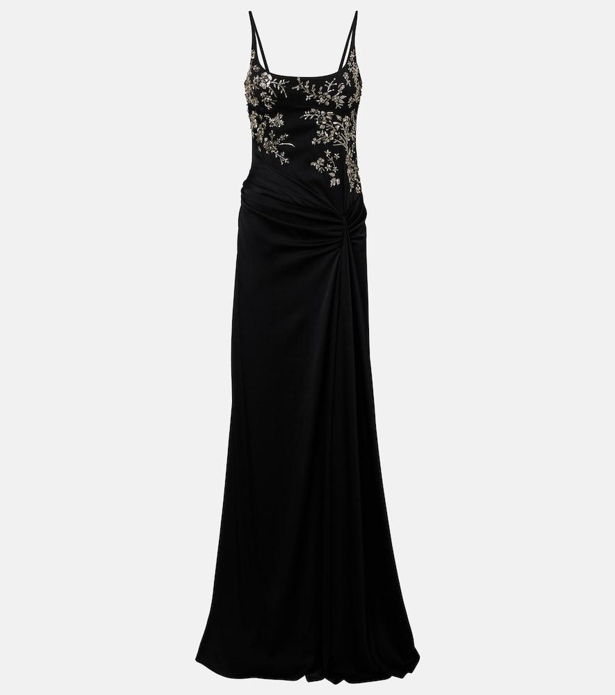 mcqueen draped embellished gown