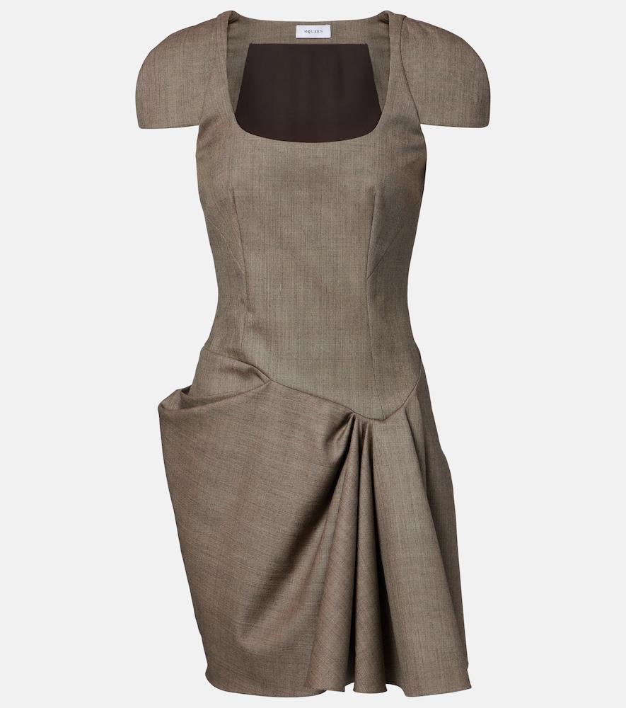 mcqueen draped gathered minidress