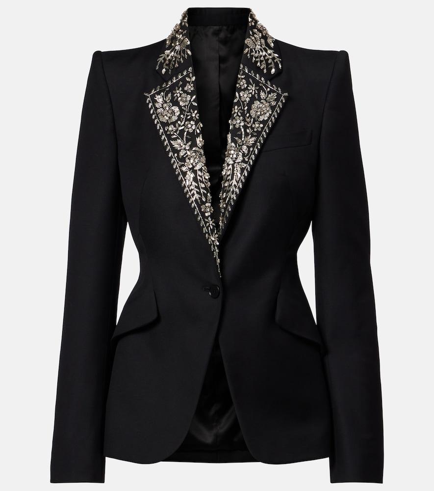 mcqueen embellished single-breasted blazer