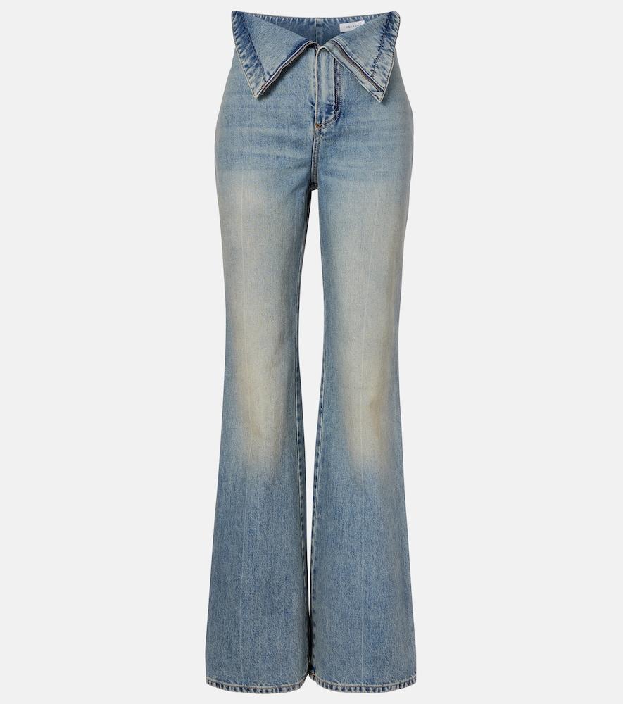 mcqueen high-rise wide-leg jeans