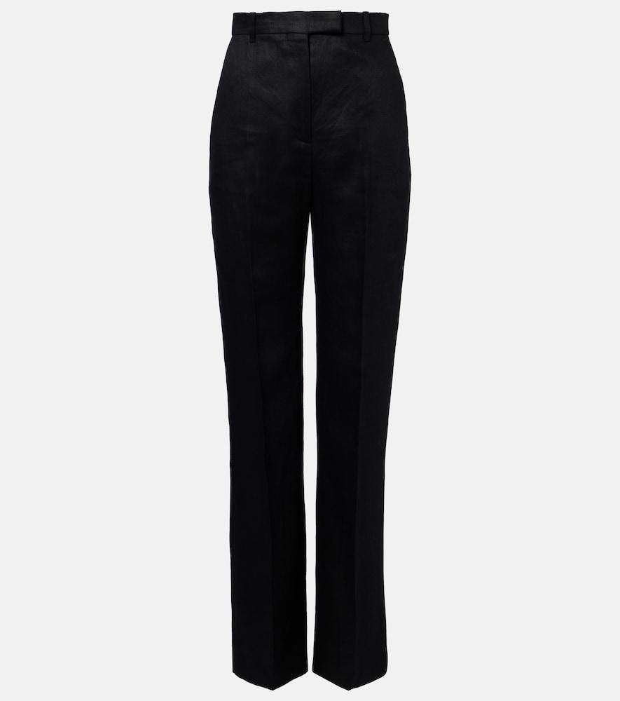 mcqueen high-rise wool flared pants