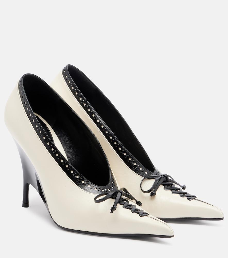 mcqueen koko leather wedge pumps