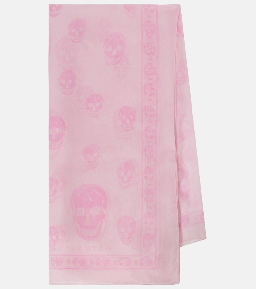 mcqueen printed silk scarf