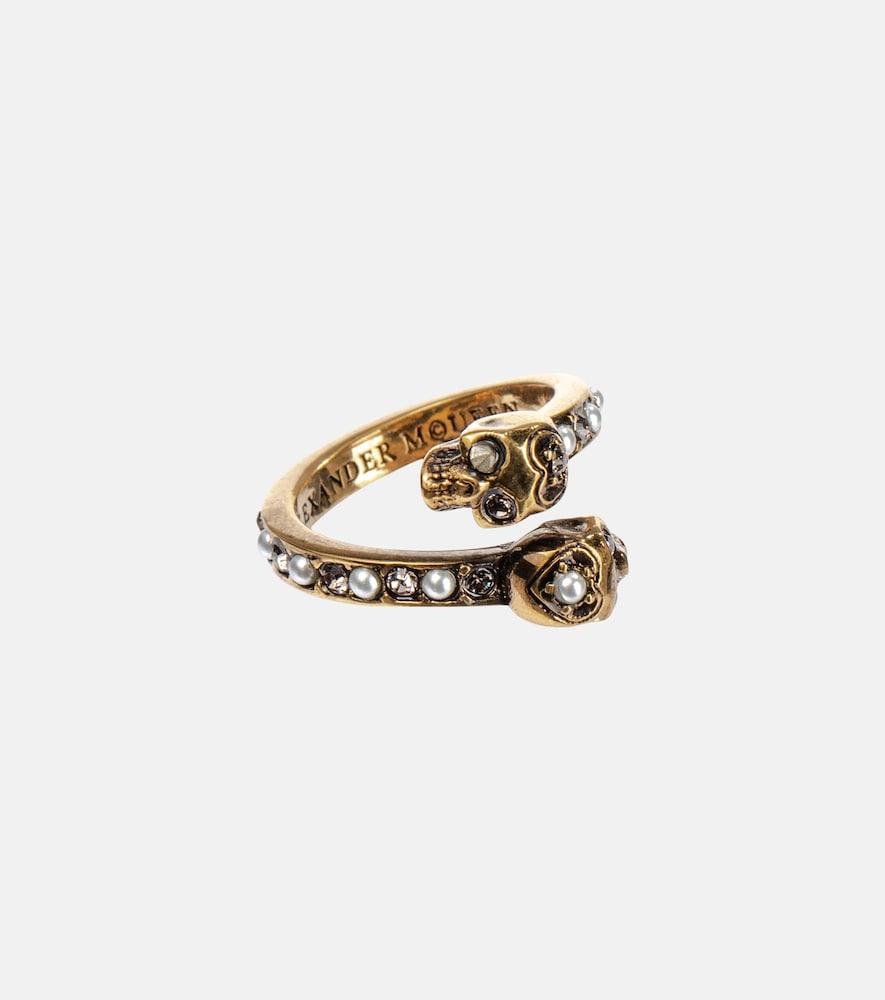 mcqueen skull embellished ring
