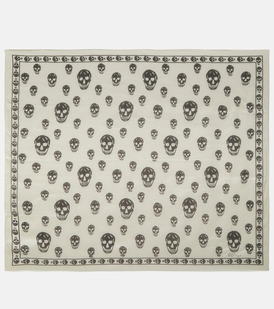 mcqueen skull silk scarf
