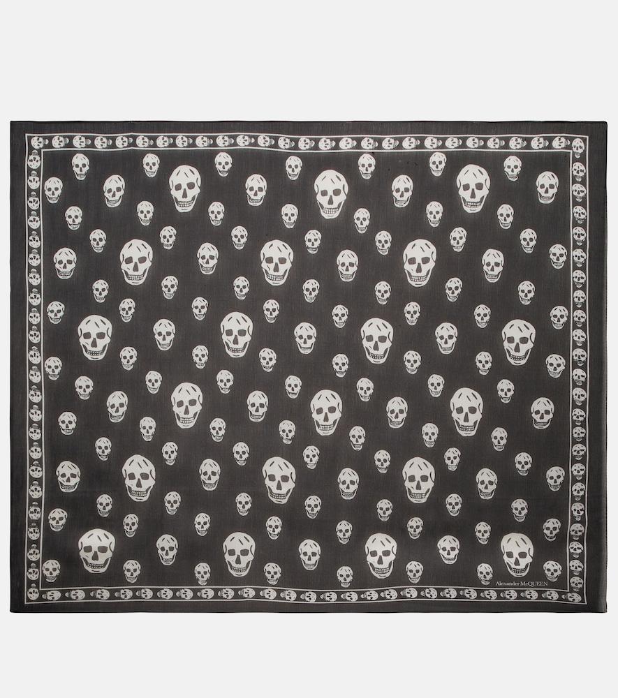mcqueen skull silk scarf