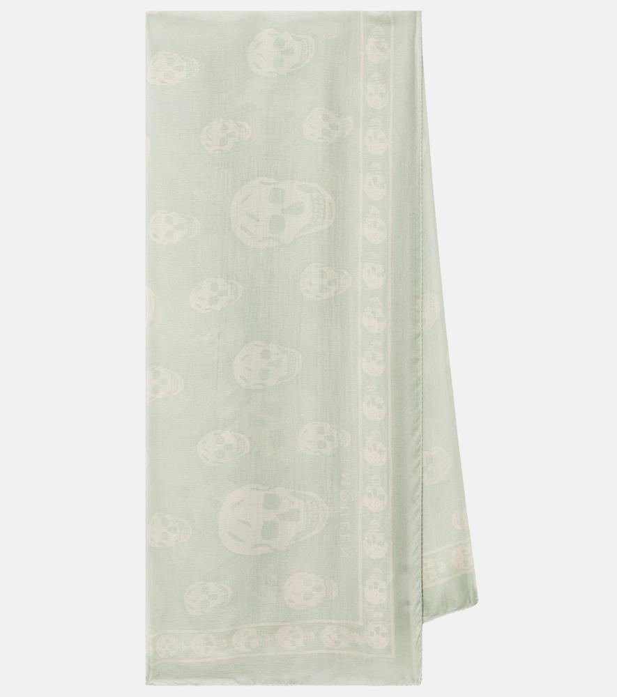 mcqueen skull silk scarf