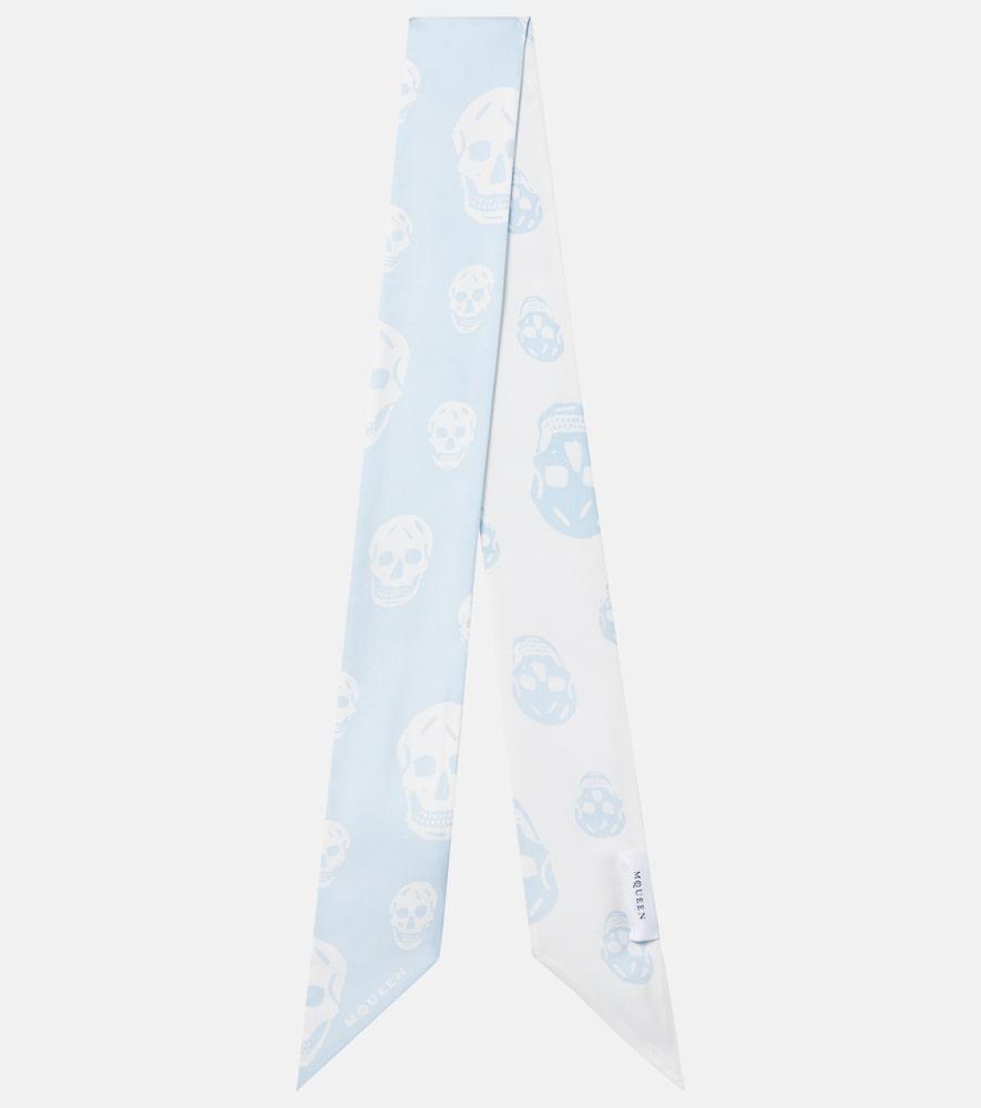 mcqueen skull silk scarf