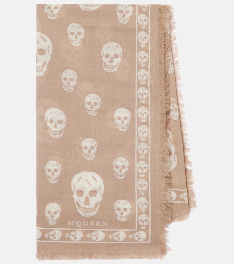 mcqueen skull silk scarf