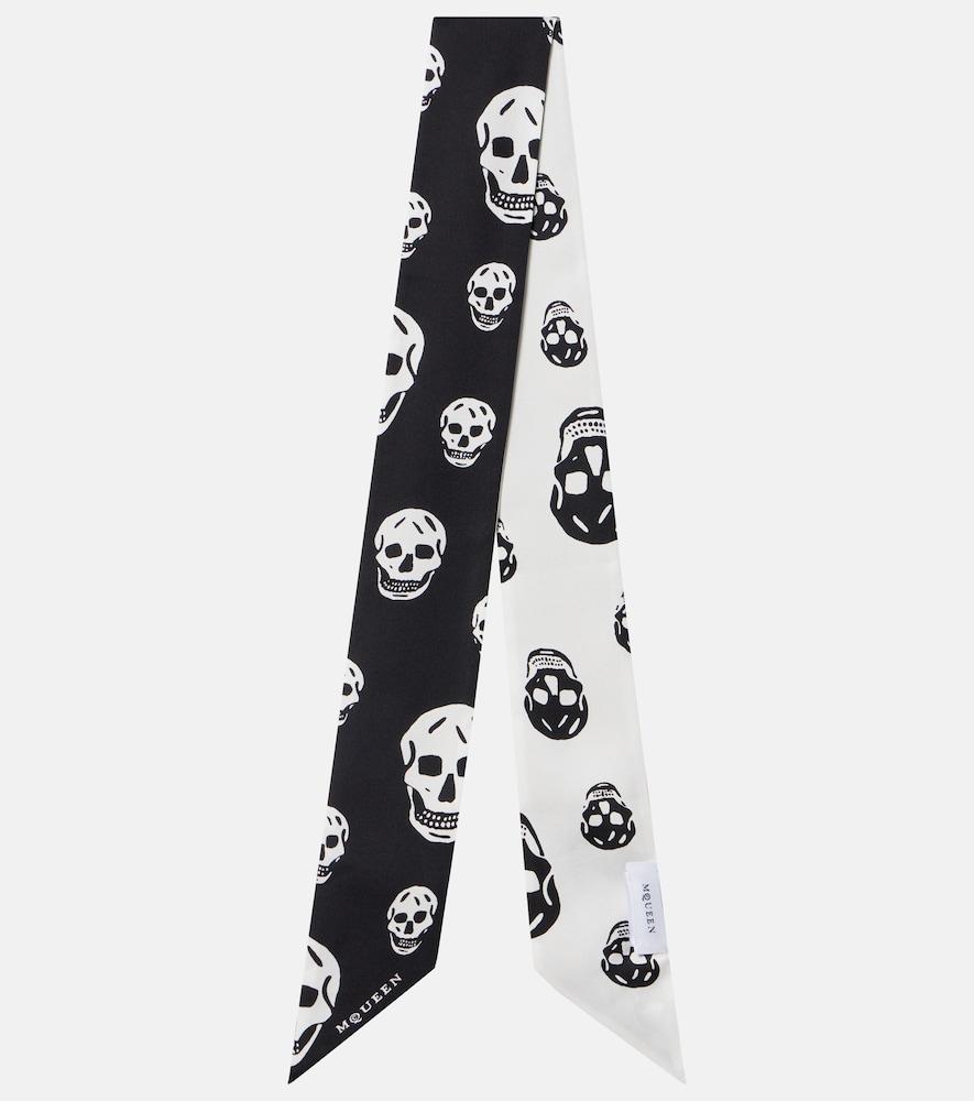 mcqueen skull silk scarf