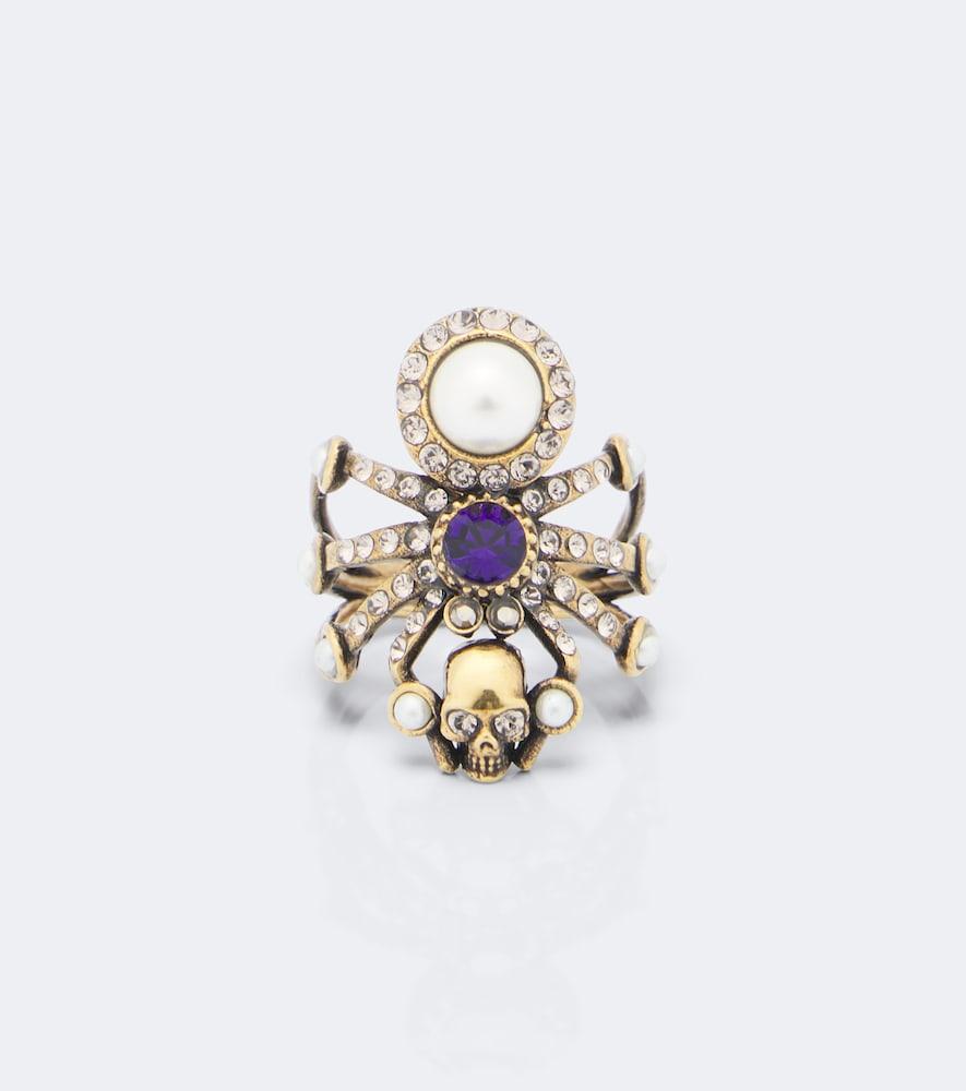 mcqueen spider embellished ring