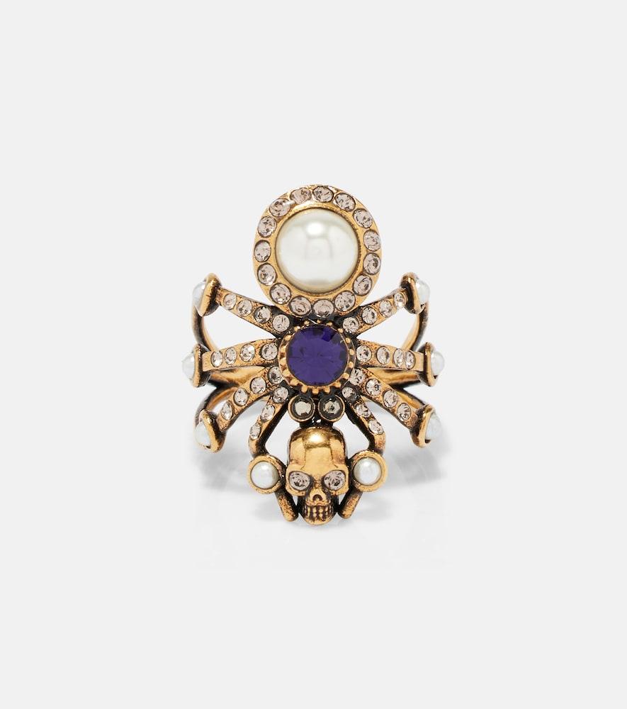 mcqueen spider embellished ring