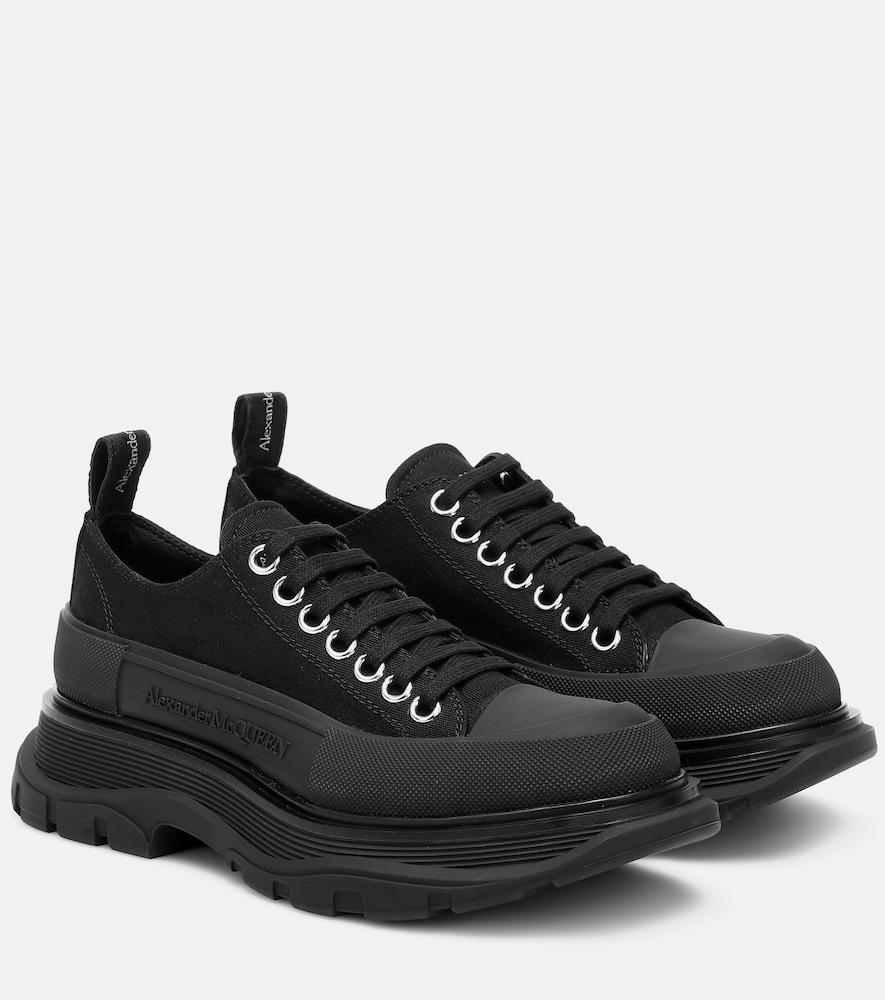 mcqueen tread slick leather sneakers